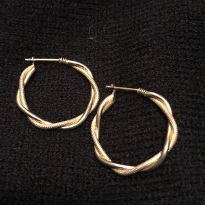 Dainty Gold Braided Hoops